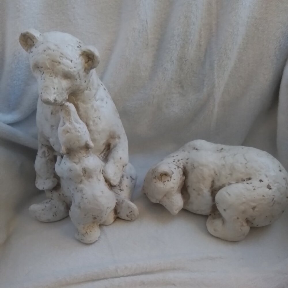 Bears set of 2 mama and daddy with cub